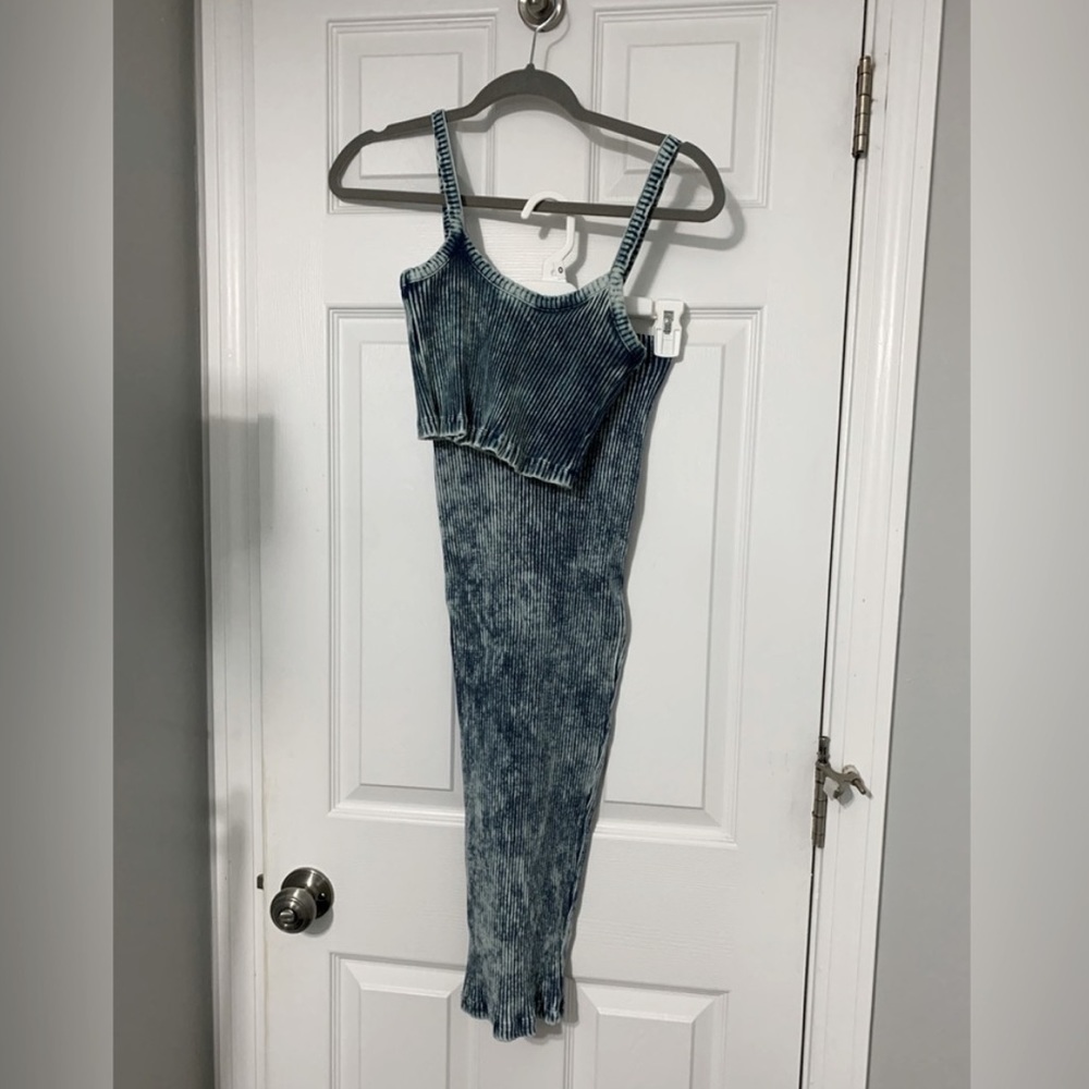 Zara Teal Two Piece Midi Set
